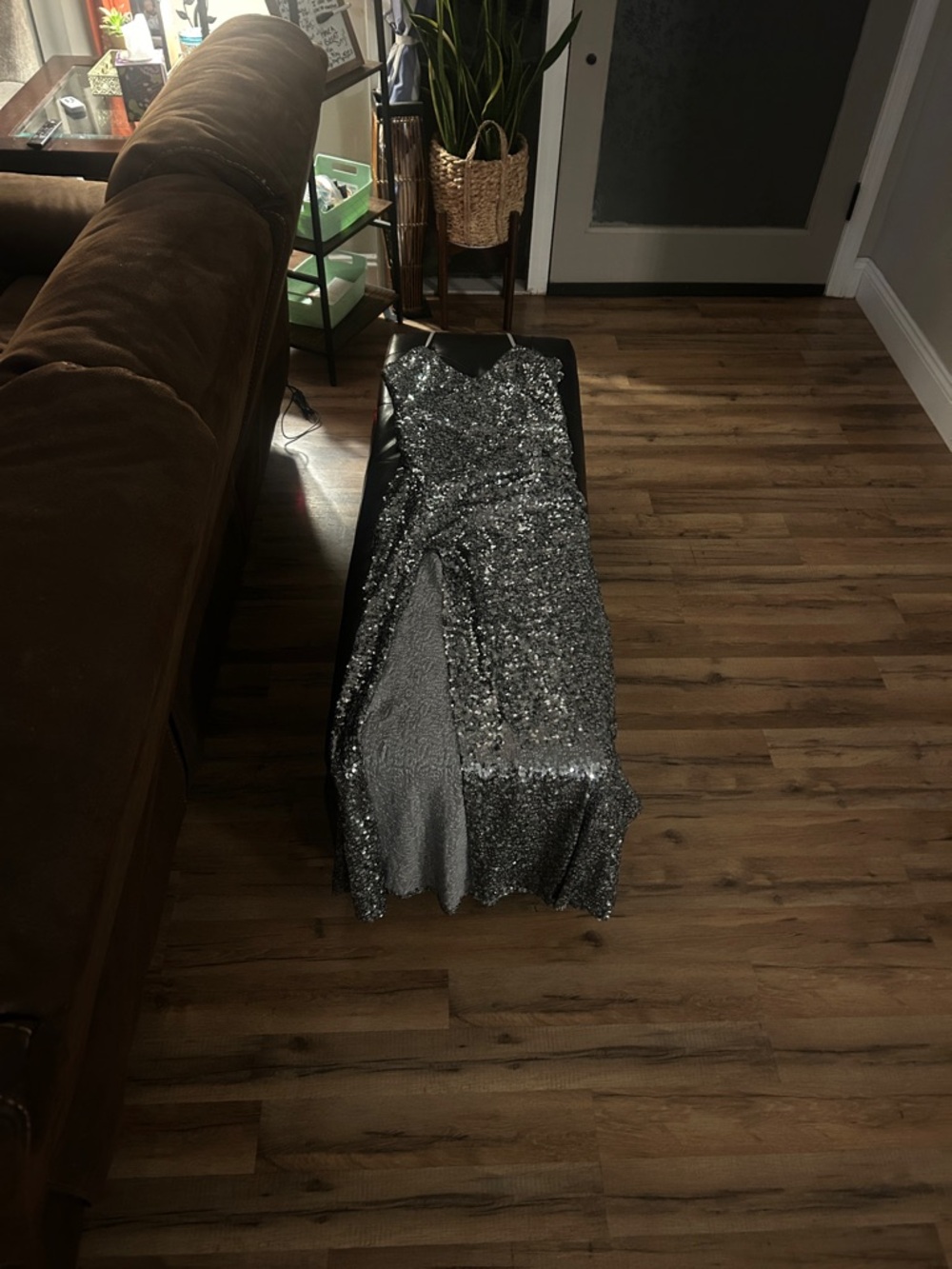 ASOS Silver Sequin Prom Dress